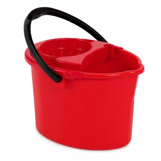 BALDE CON ESCURRIDOR 12LT ROJO